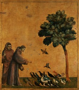 St. Francis of Assisi, the "patron saint" of animals. Painting by Giotto di Bondone (c.1266-1337) / Louvre, Paris, France / The Bridgeman Art Library
